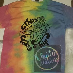 Take a Trip, rainbow tie dye shirt
